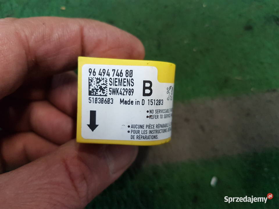 PEUGEOT 307 CZUJNIK UDERZENIOWY SENSOR wielkopolskie Turek