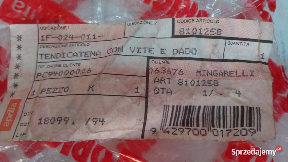 Napinacz naciąg łańcucha OE Aprilia RED Rose 50 Bielsk Podlaski