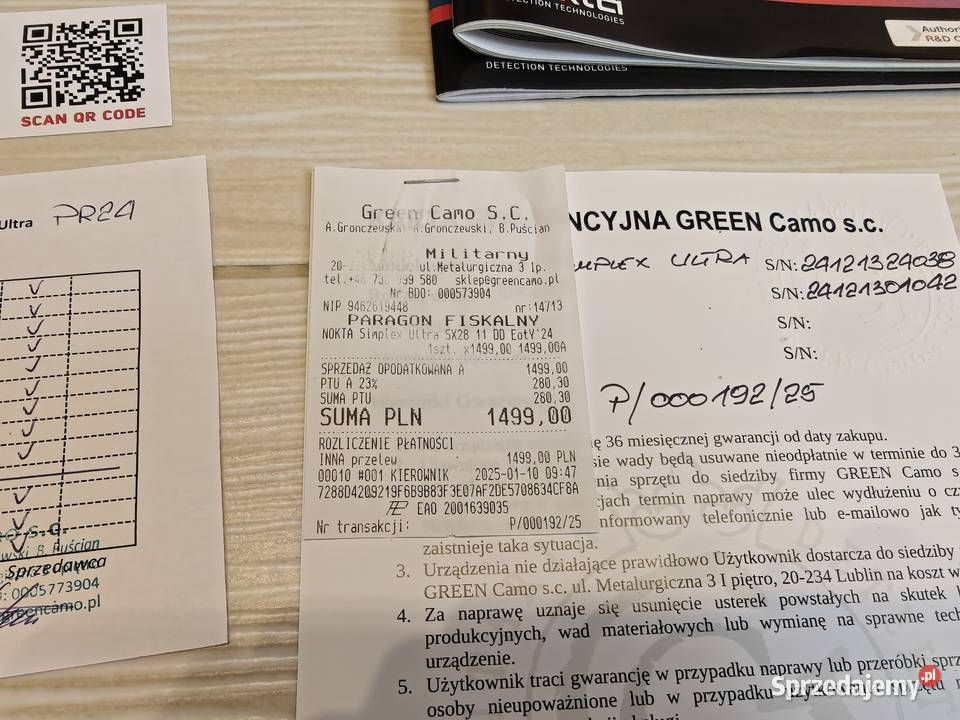 Nokta Simplex Ultra wykrywacz Gwarancja Komplet Międzyrzecz sprzedam