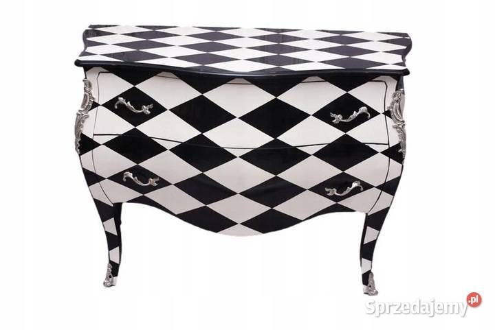 Królewska Biało Czarna Komoda Vintage Szafa Komody sprzedam