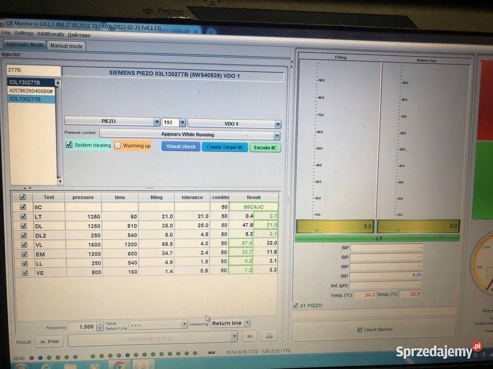 Stół Probierczy Testery Próbniki Vektor Common Słubice