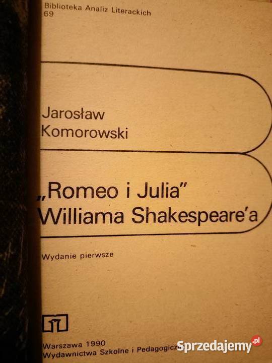 Romeo i Julia biblioteka Analiz Literackich Warszawa