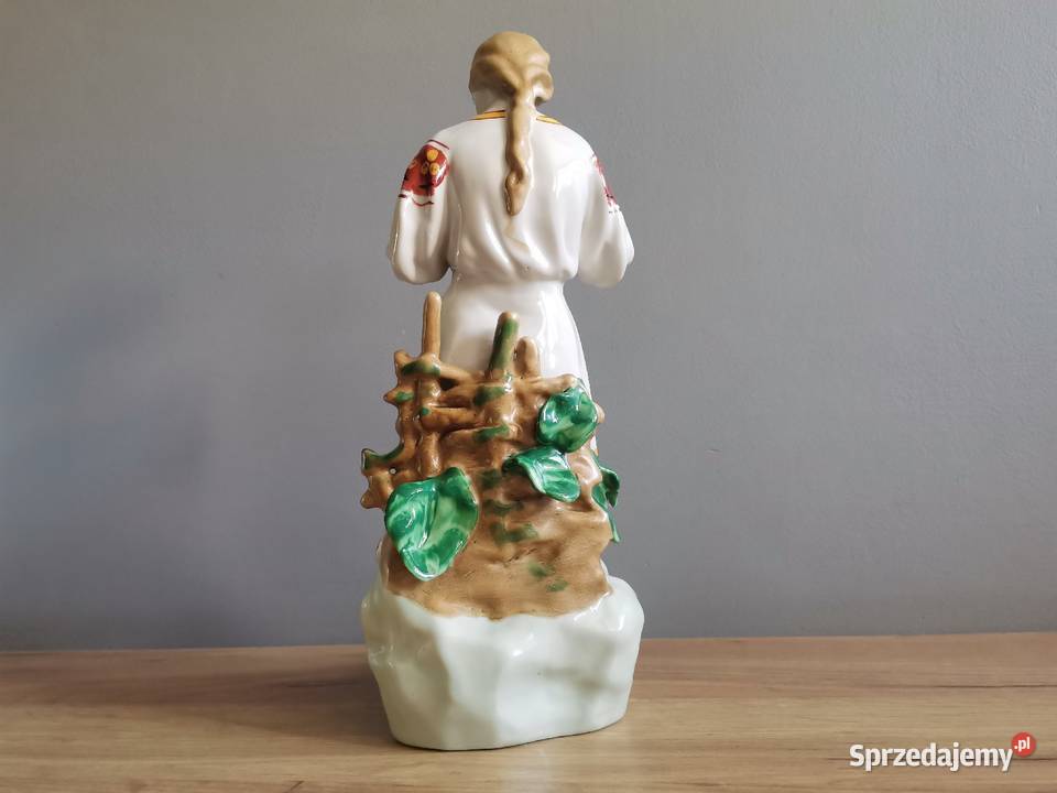 Stara duża figurka porcelanowa Dziewczyna z śląskie Katowice