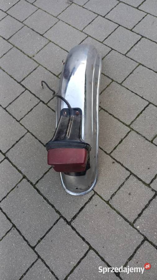 Błotnik tył chrom Jawa 350 Delux tęczówka lampa podlaskie Siemiatycze