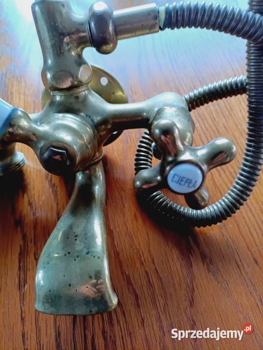 Stara bateria wannowa z mosiądzu Poznań