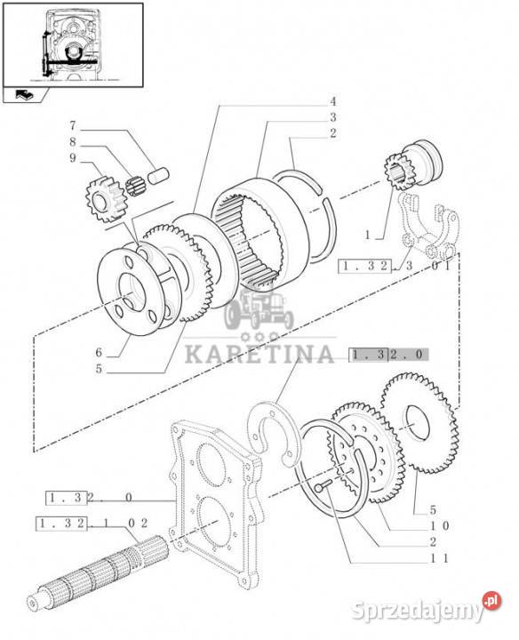 Holland T6010 Element nośny planetary 5153507 Jastrzębniki