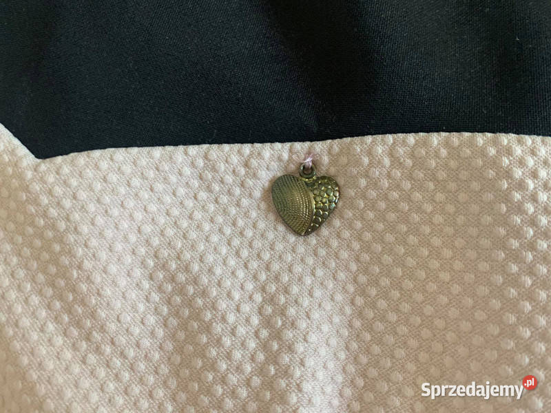 Sukienka rozkloszowana pudrowo różowa czarna Jasło