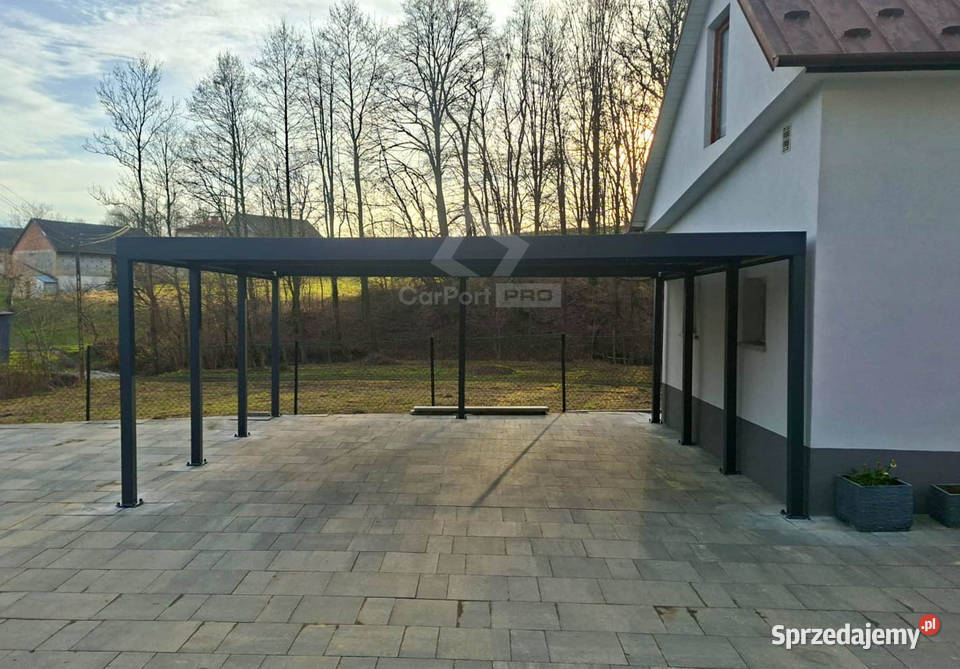 Carport PREMIUM Wiata samochodowa 7x5m antracyt samodzielny Rawa Mazowiecka