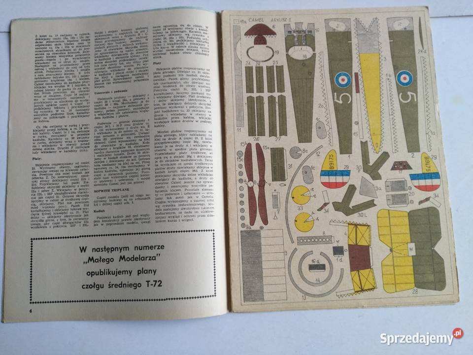 Mały Modelarz 101985 Samoloty myśliwskie Sopwith Dąbrowa Górnicza