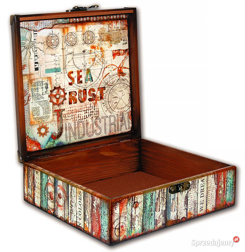 duża SZKATUŁKA pudełko drewniane SEA WORLD Rust kujawsko-pomorskie Bydgoszcz