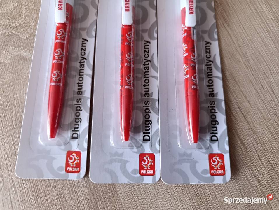 Zestaw długopisów automatycznych z napisem Kwidzyn