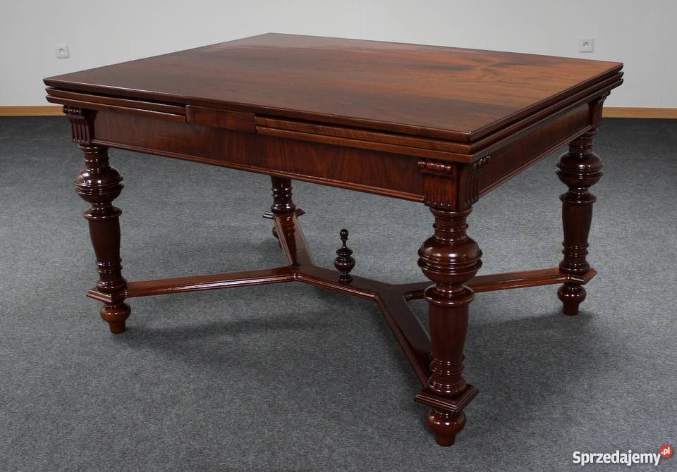 Eklektyczny duży stół rozkładany renowacji kujawsko-pomorskie Zielonka
