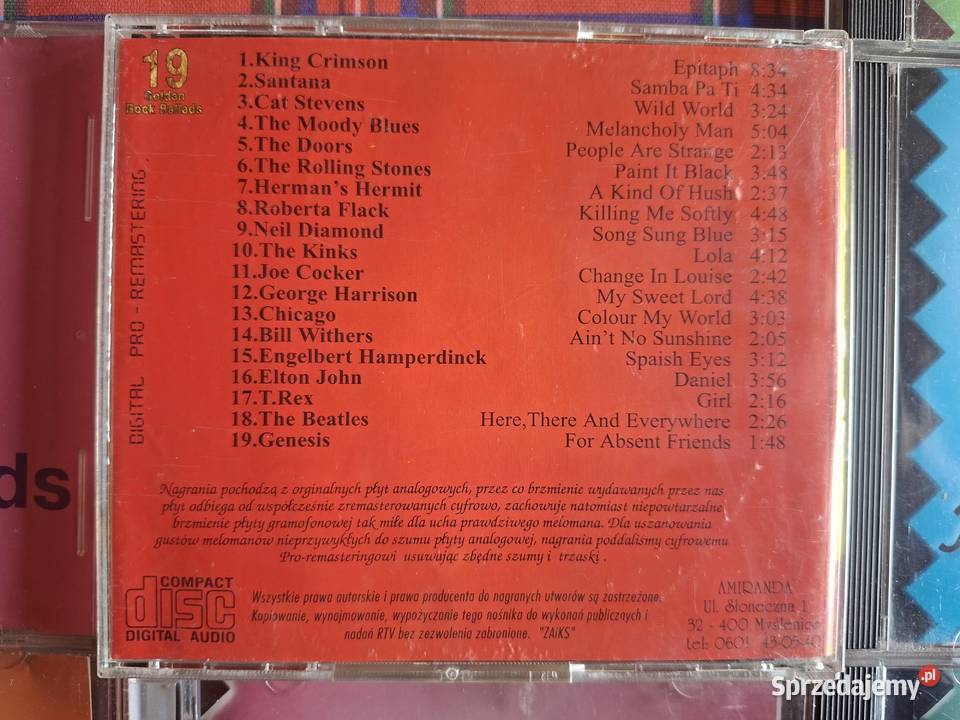 19 Golden Rock Ballads 10CD Kraków