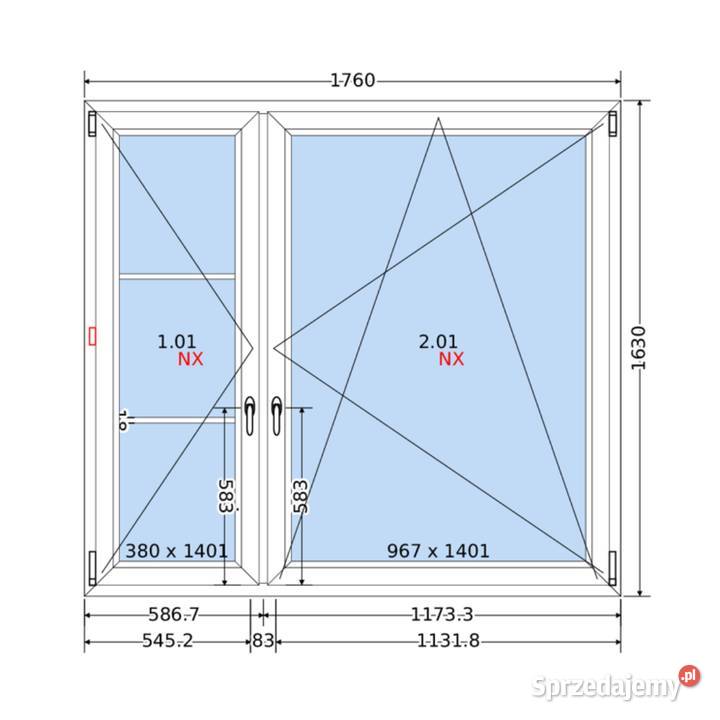 OKNO PCV 173x163 wyprzedaż ręki wysyłka cała Okna ścienne Opole sprzedam