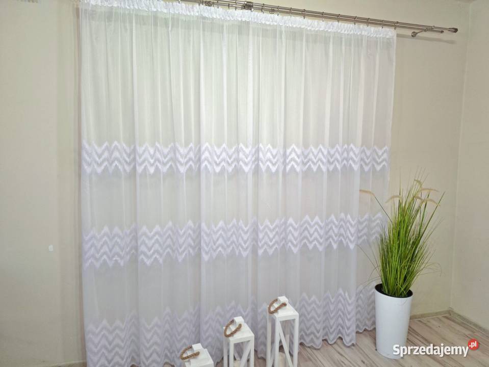 Firanka Długa z markizety bambus haftowana Na Zawiercie sprzedam