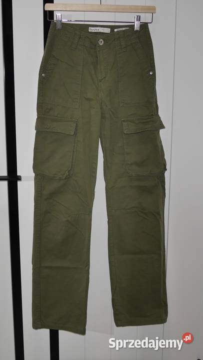 Bershka Cargo świetne spodnie bojówki 32 XXS
