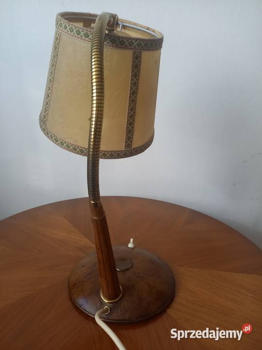 Lampka z abażurem lata 60 ub wieku Antyki Skierniewice