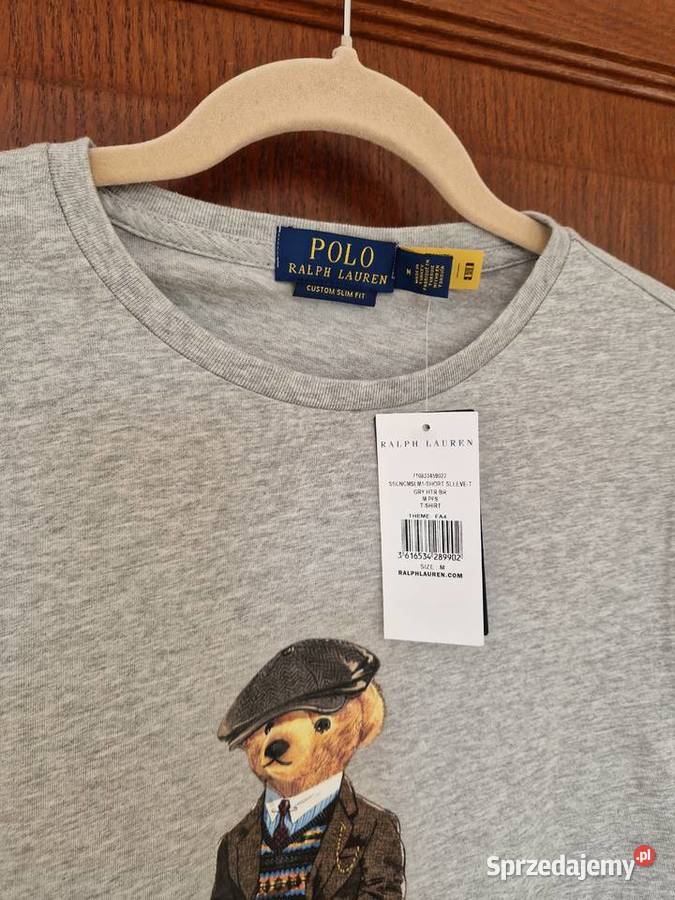 Nowa szara koszulka tshirt Ralph Lauren Polo Bibice