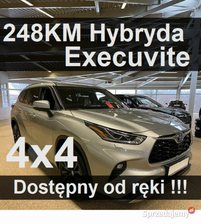 Toyota Highlander Hybryda Executive 248KM Kamera 360 Super Cena Dostępny o…