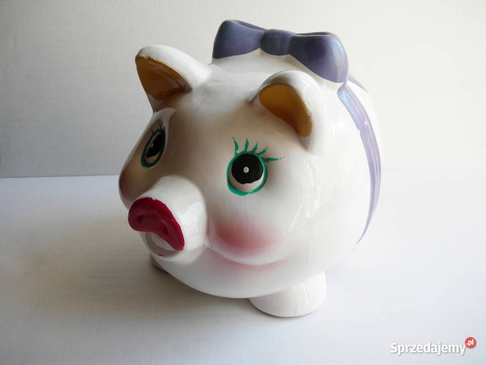 duża świnka skarbonka vintage ceramika Częstochowa