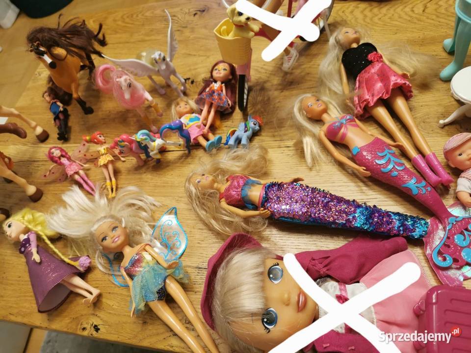 Zestaw lalek Barbie Entchatimals i kucykow podkarpackie Rzeszów