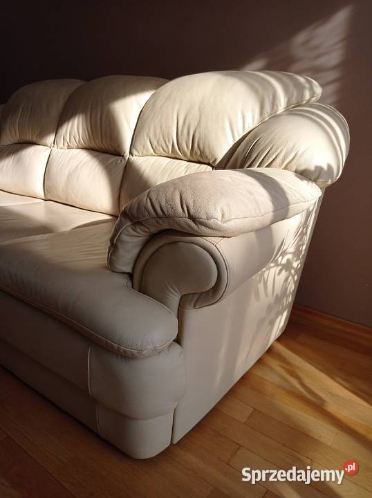 Sofa rozkładana skóra naturalna śląskie Tychy