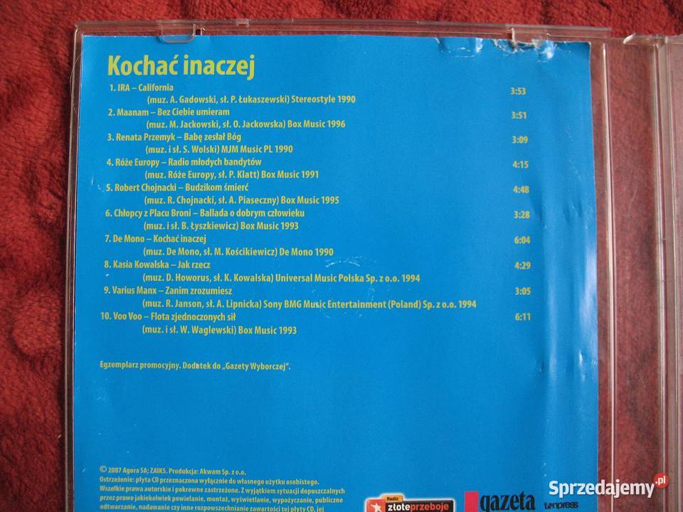 Złote przeboje lat 90 CD 5 Kochać inaczej mazowieckie Siedlce