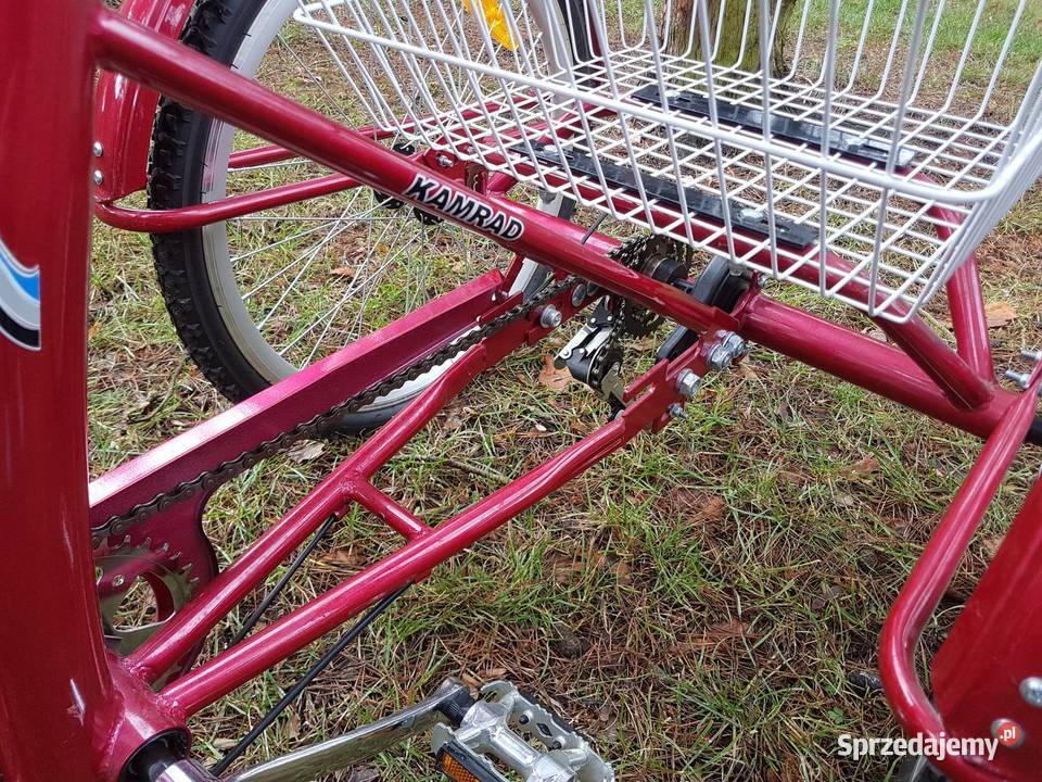 Rower trójkowłowy Kamrad II używany czerwony Łask