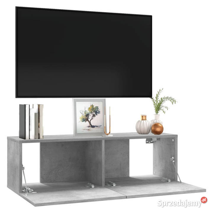 Szafka pod TV szarość betonu 100x30x30 WM801485 RTV Warszawa