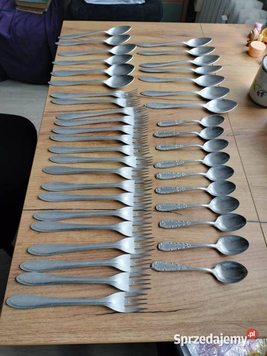 Łyżki widelce łyżeczki aluminiowe prl Choszczno