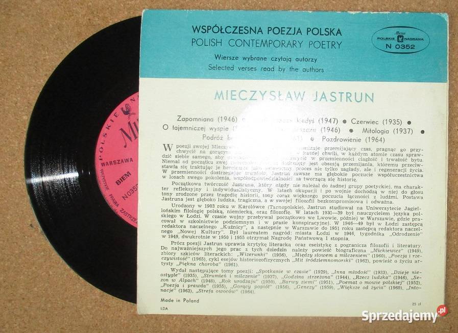 Jan Bolesław Ożóg płyta winylowa płyta czyta Łódź sprzedam