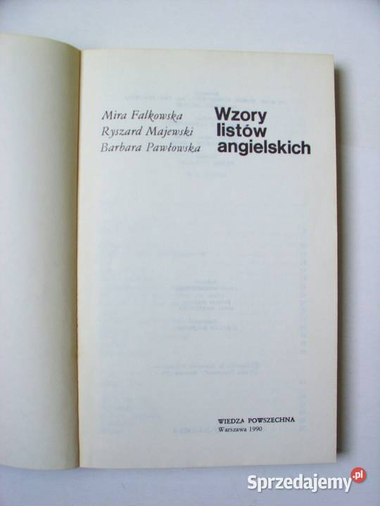Zestaw Wzory listów angielskich i francuskich 2