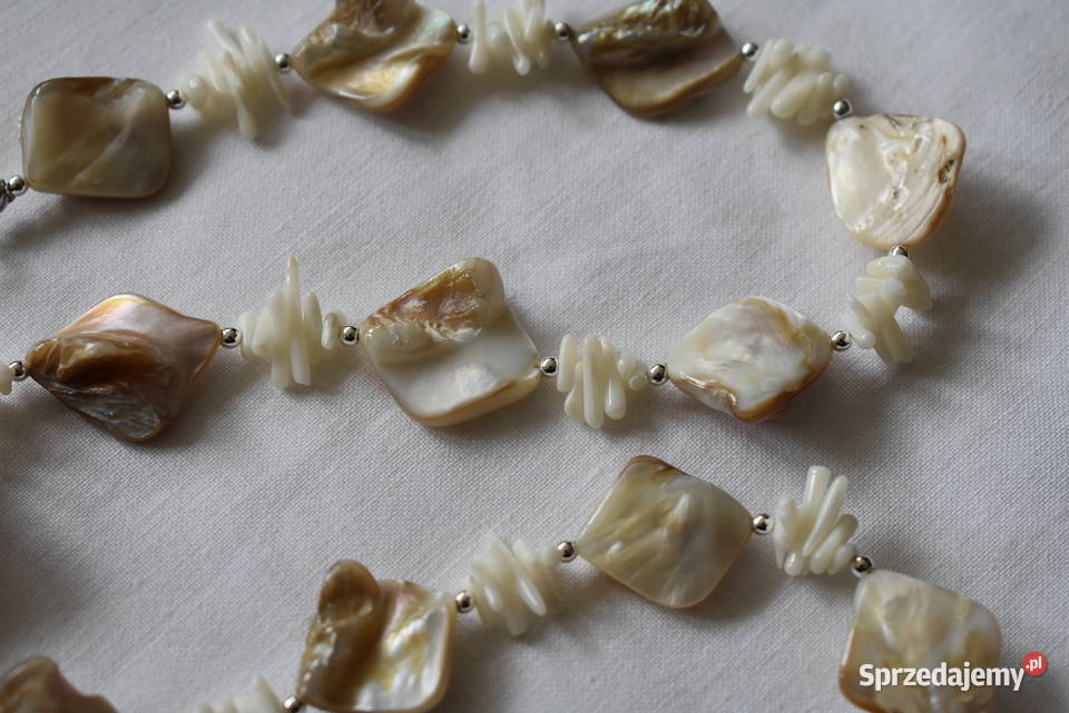 Naszyjnik masa perłowa koral Warszawa sprzedam