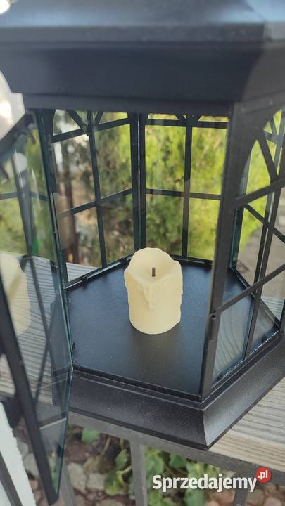 Lampiony metalowe szklone świeczniki ledowe kpl2 Lampiony i latarnie Bydgoszcz sprzedam