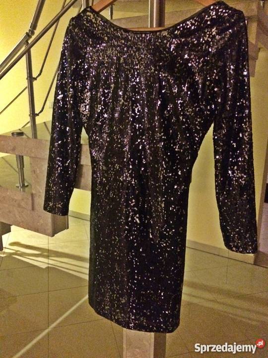 sukienka cekiny Sylwester odkryte plecy Odzież damska Legnica