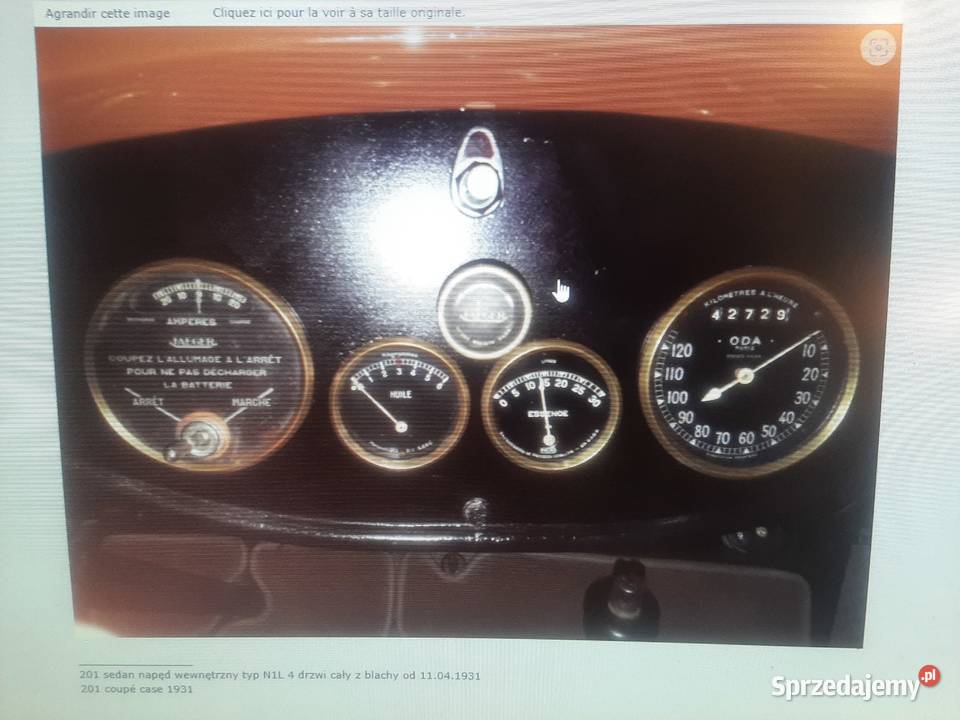 Licznik zabytkowy ODA francuski Peugeot 201 301 Rok produkcji 1930 śląskie Sosnowiec