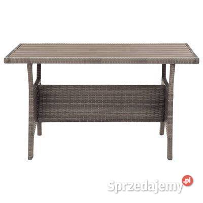 vidaXL Stół ogrodowy szary 120x70x66 mazowieckie Warszawa