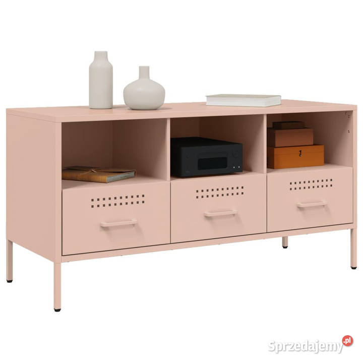 Szafka pod telewizor różowa 1005x39x505 stalowa Warszawa