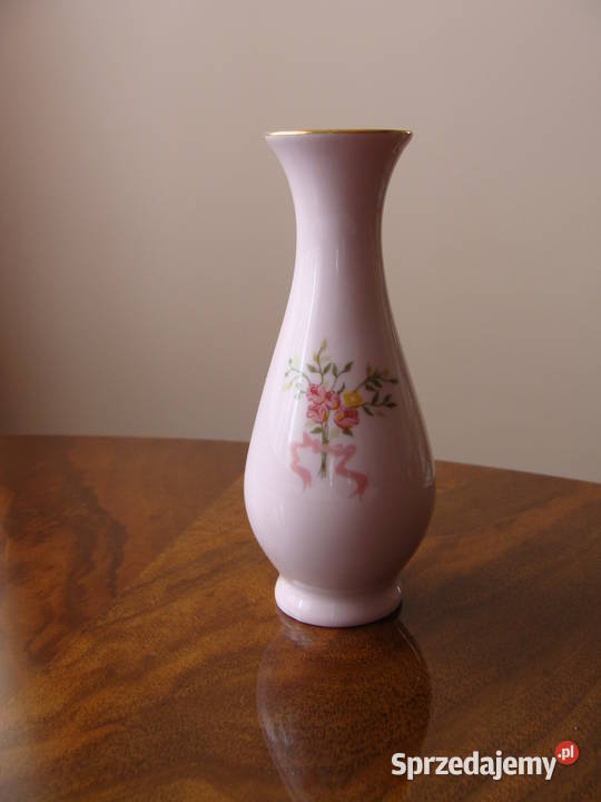 Wazonik z różowej porcelany RGK podkarpackie sprzedam
