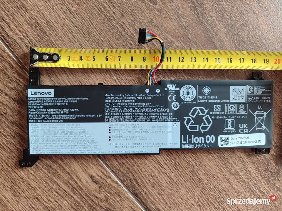 Bateria Lenovo IdeaPad oryginał L20C2PF0 768V śląskie Jaworzno