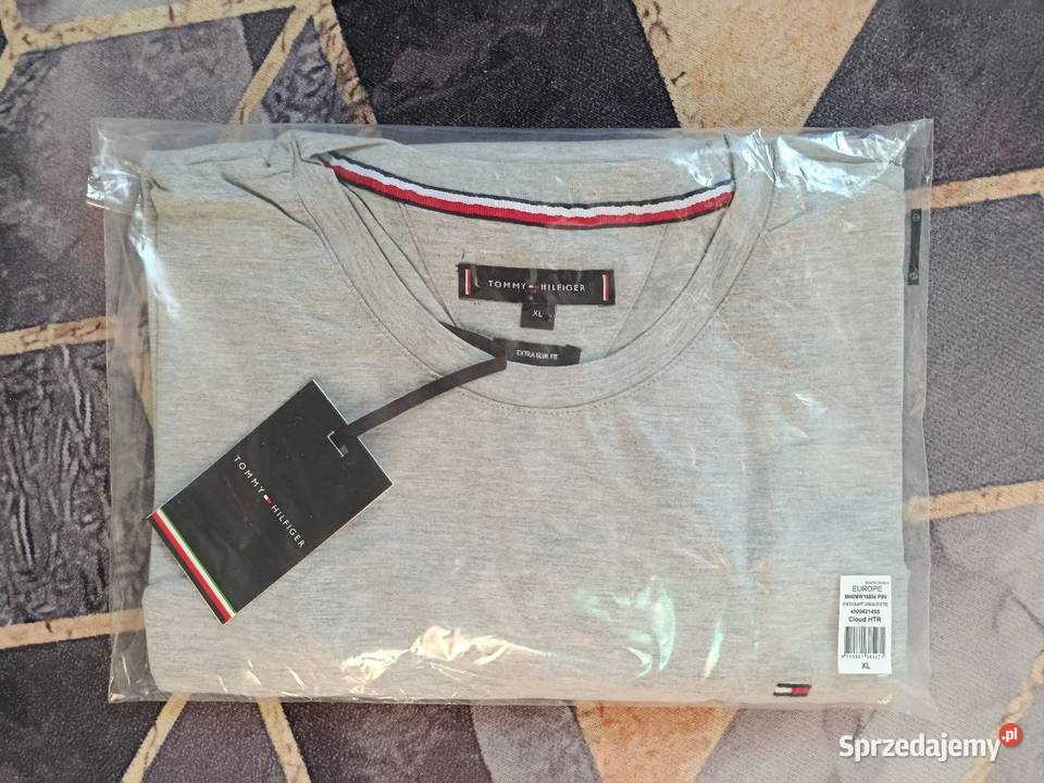 Longsleeve Tommy Hilfiger najwyższa jakość szary szary/srebrny