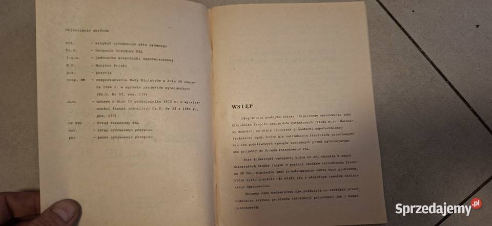 Zgłaszanie wynalazków do UP PRL 1 wydanie 1957 wielkopolskie Łęczyca