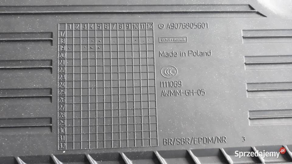 Oryginalne dywaniki gumowe Mercedes Benz