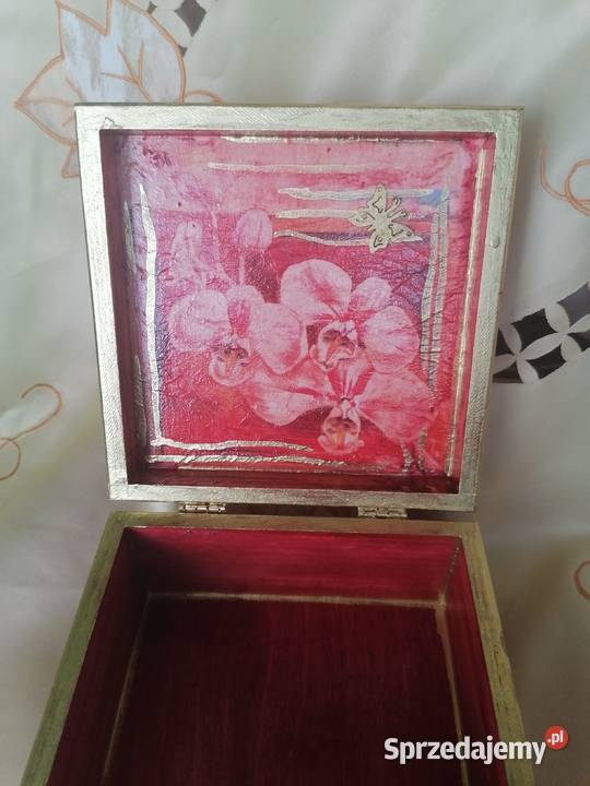 szkatułka skrzyneczka pojemnik drewno hand made mazowieckie Sierpc