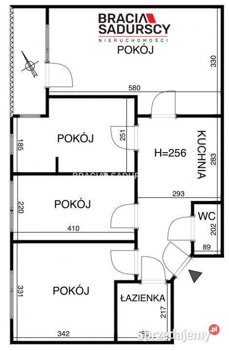 Mieszkanie 718m 4pokojowe Kraków