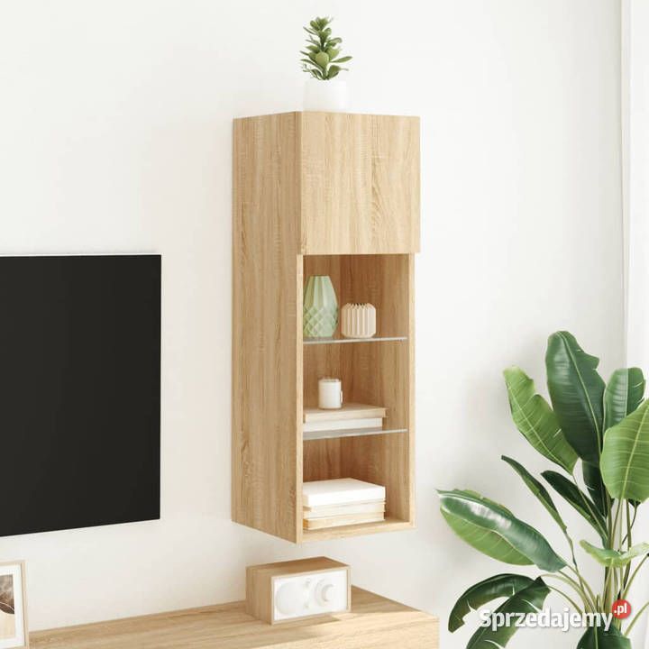 Szafka TV z LED dąb sonoma 305x30x90 WM837005 sprzedam
