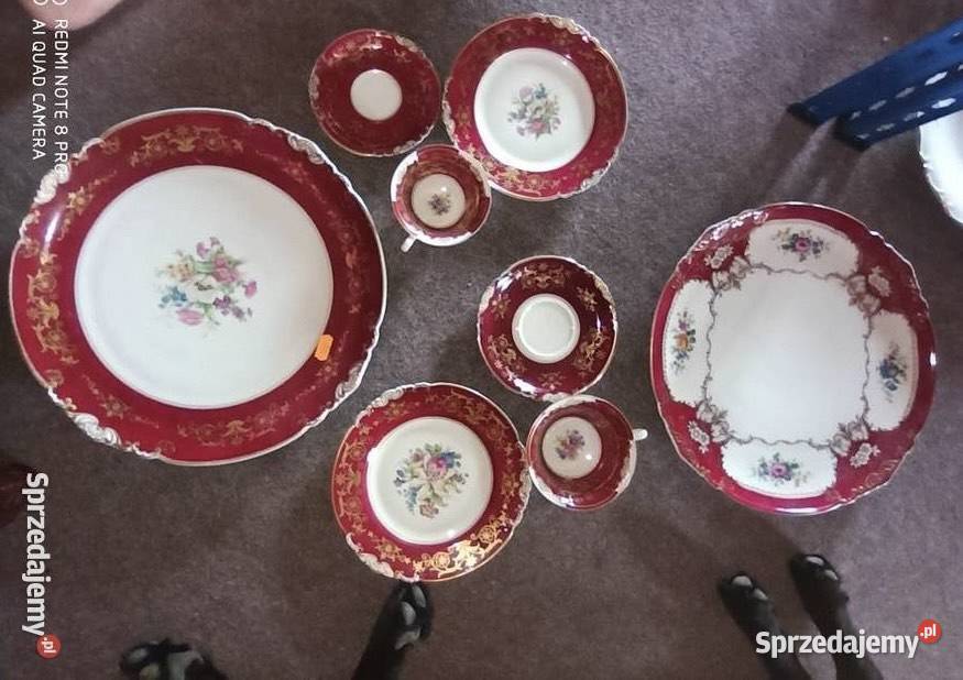 Filiżanka z talerzykiem Koningl pn Tettau Import Porcelana i szkło Gdańsk