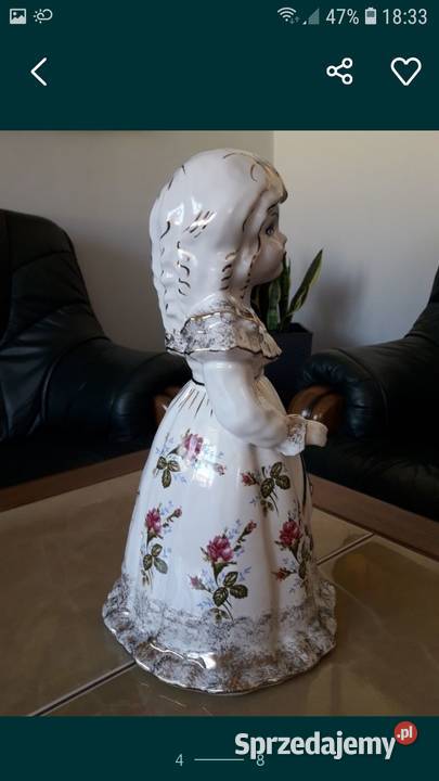 Duża sygnowana porcelanowa figurka Chodzież Janów Lubelski