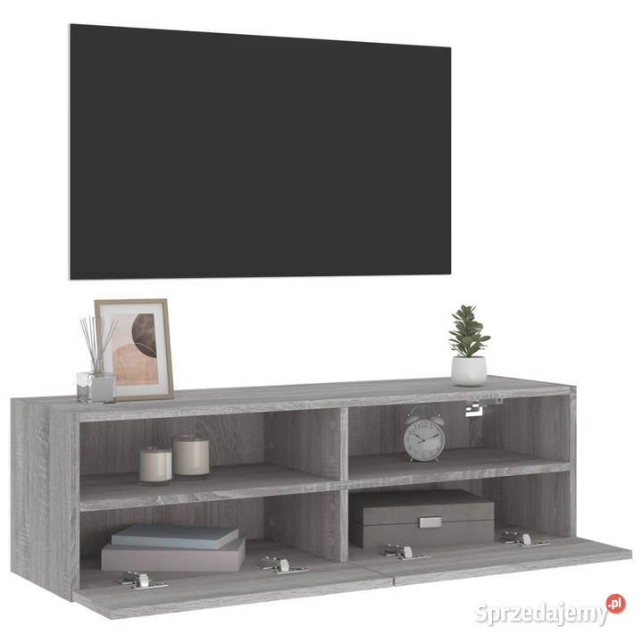 Ścienna szafka TV szary dąb sonoma 100x30x30 mazowieckie Warszawa