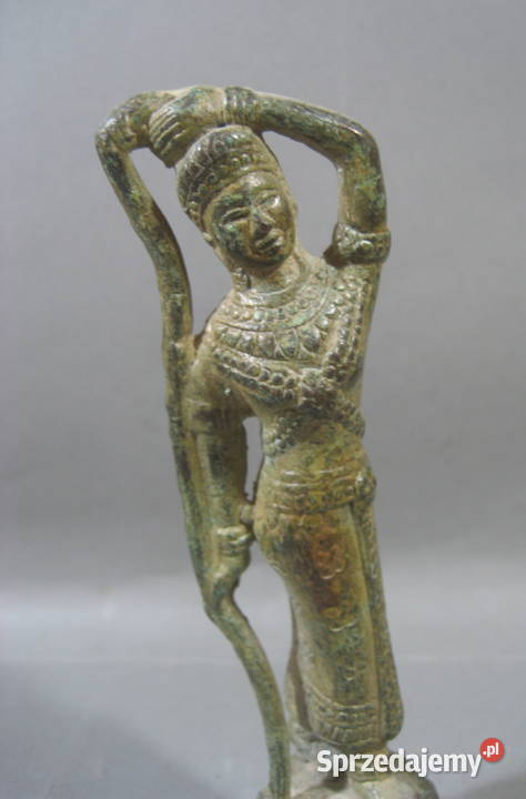 Stara Figurka Orientalna z Brazu Apsara Warszawa